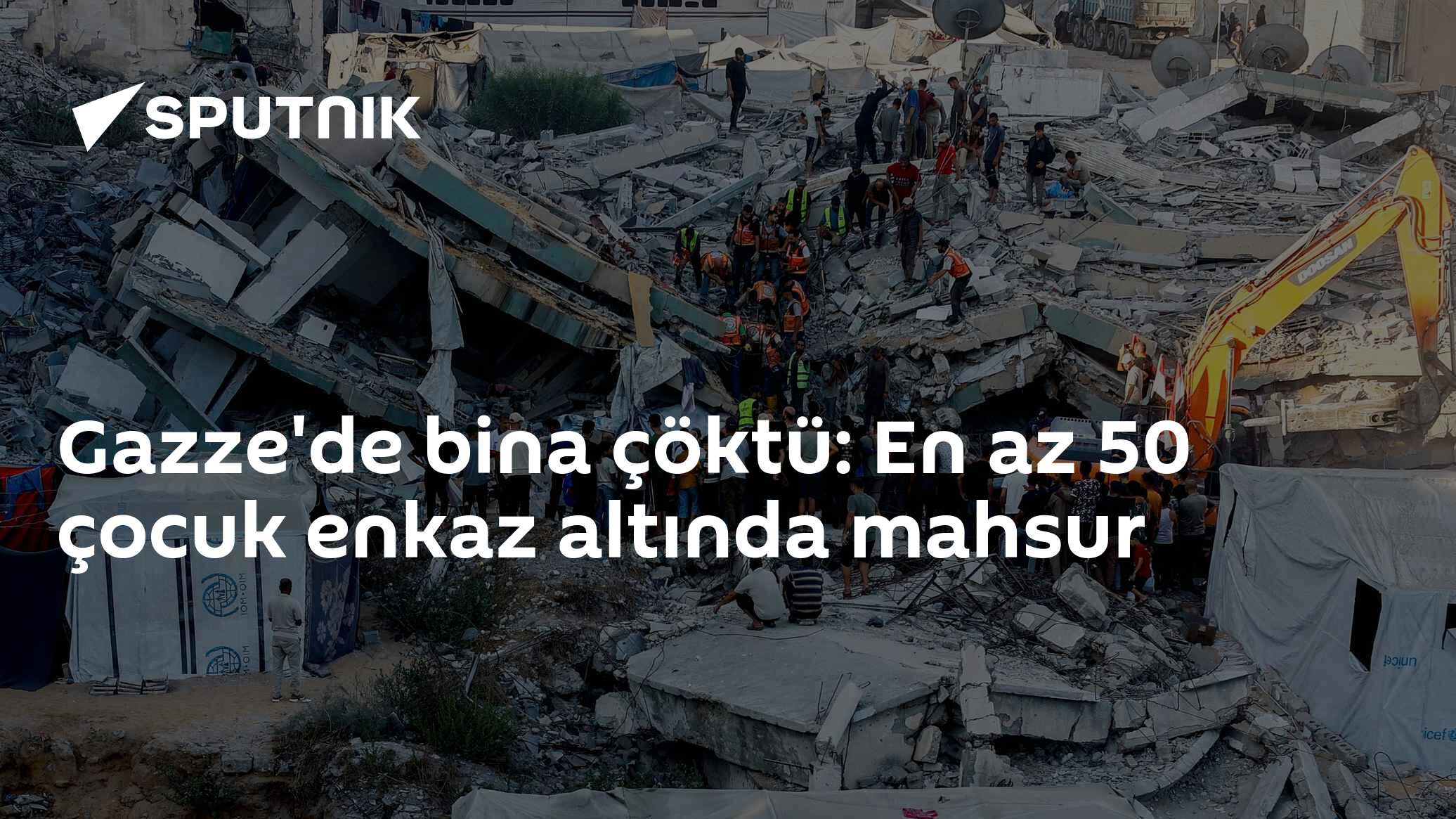 Gazze'de hasar görmüş bina gece çöktü: 11 kişi hayatını kaybetti, 50'den fazla çocuk enkaz altında