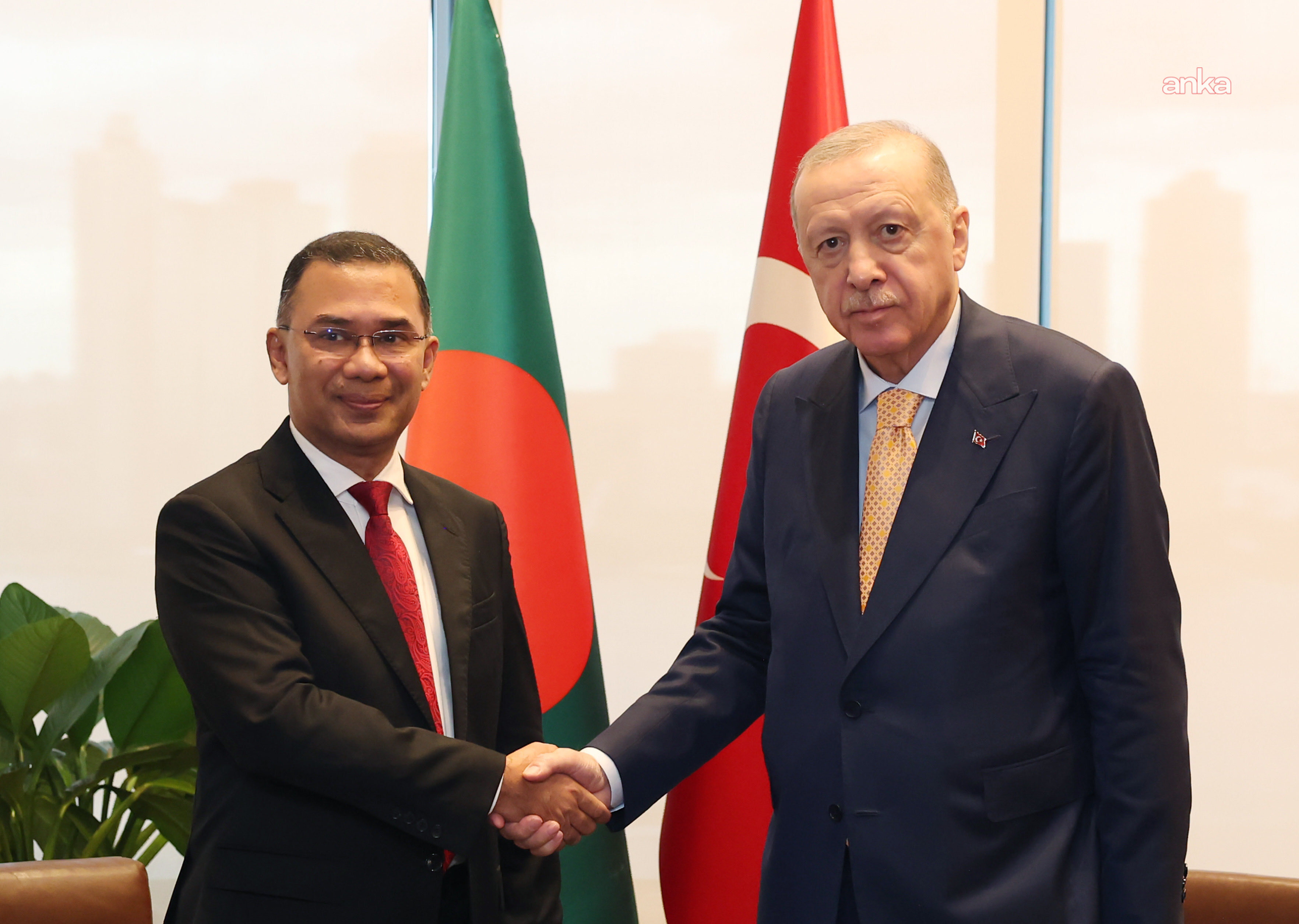 Erdoğan, New York'ta Bangladeş Başbakanı Tarık Rahman ile Türkevi'nde Buluştu