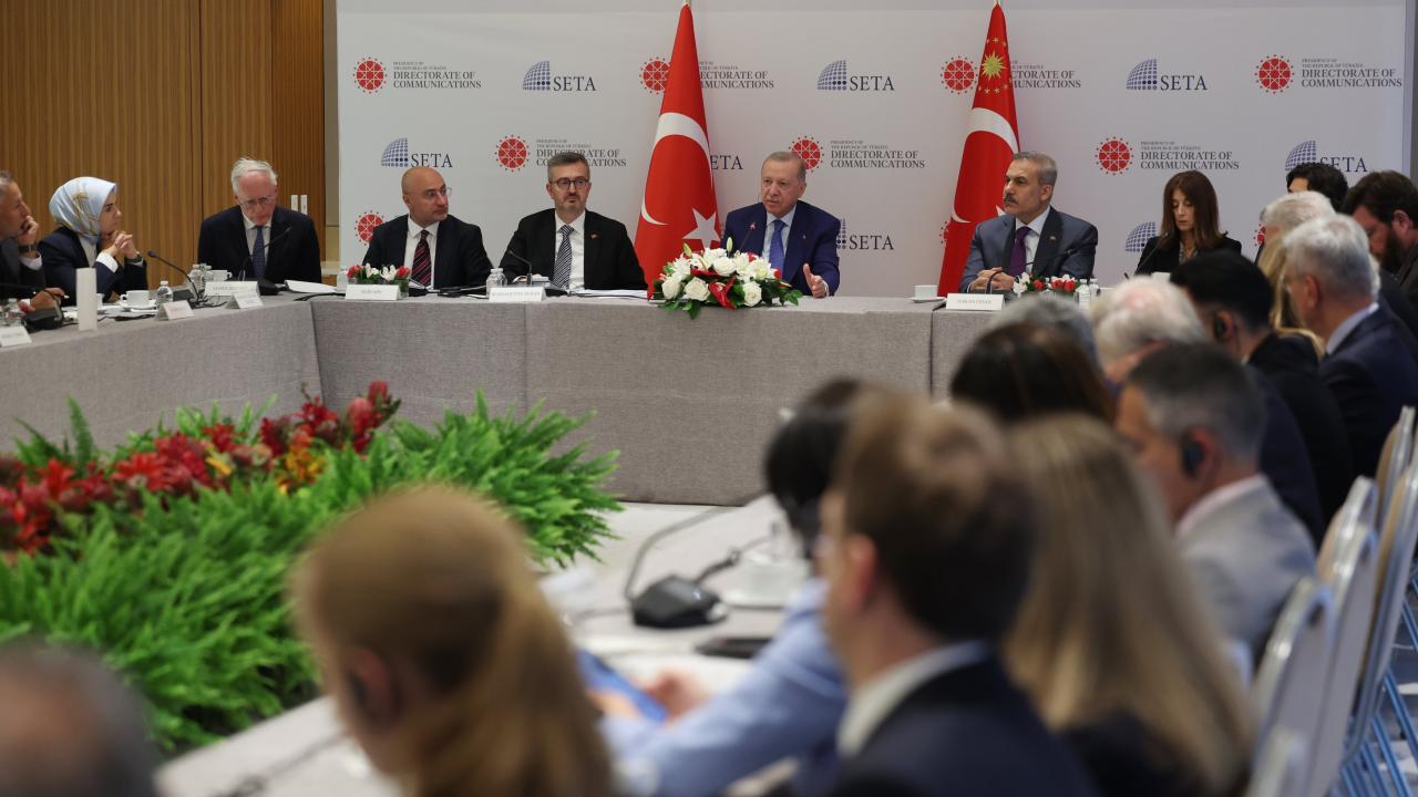Erdoğan, New York'ta ABD'li düşünce kuruluşu temsilcileriyle bir araya geldi