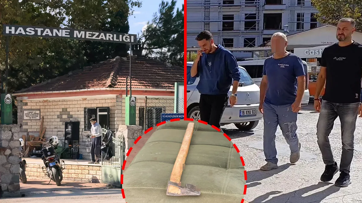 Bursa'da Mezarlıkta Kanlı Kavga: Husumetlisini Baltayla Yaraladı