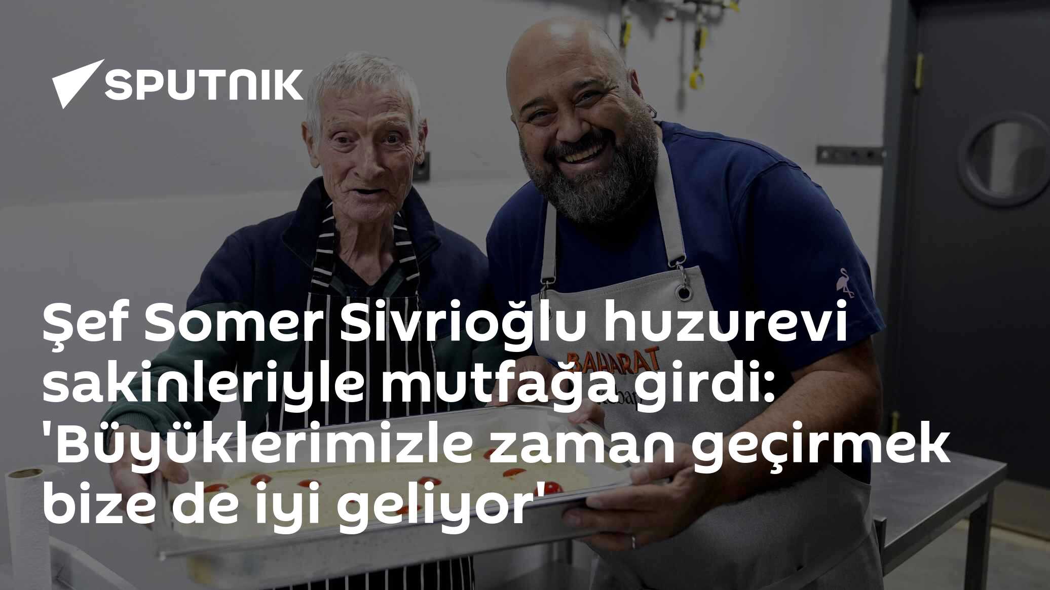 Somer Sivrioğlu Dünya Yaşlılar Günü'nde huzurevi sakinleriyle tuzlu kek yaptı