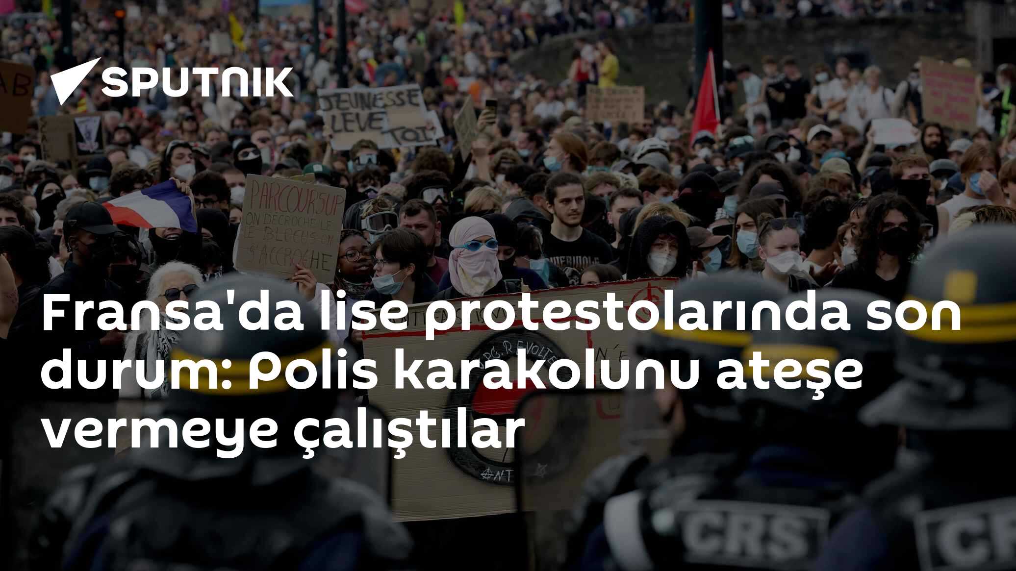 Bordeaux'da Lise Protestocuları Polis Karakolunu Ateşe Vermeye Çalıştı