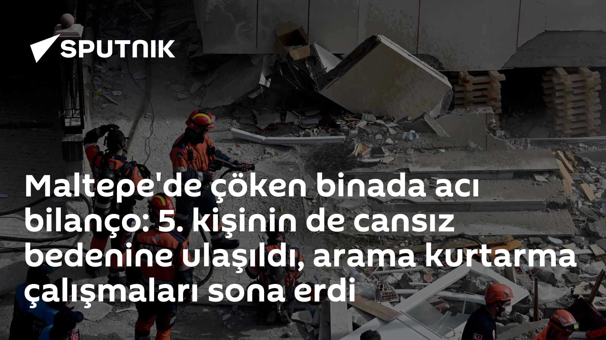 Maltepe'de çöken binada can kaybı 5'e yükseldi: Arama kurtarma çalışmaları tamamlandı