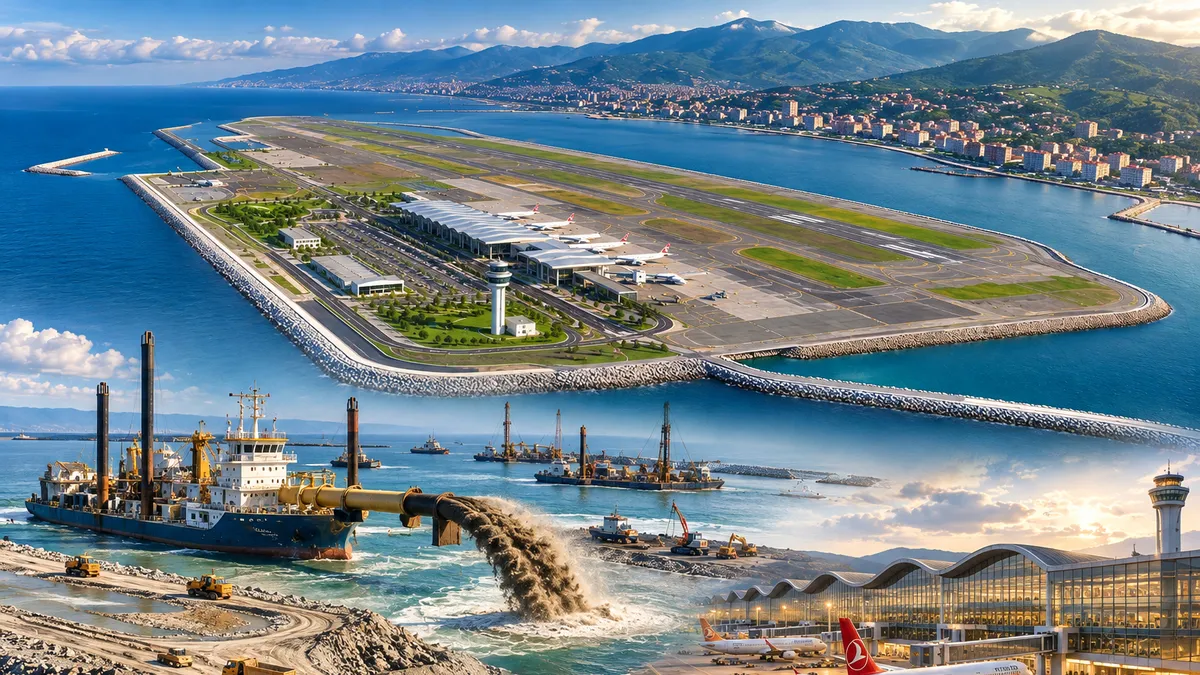 Trabzon'a Karadeniz Üzerine Yeni Havalimanı: 97 Milyon Ton Dolguyla 7 Yılda Tamamlanacak