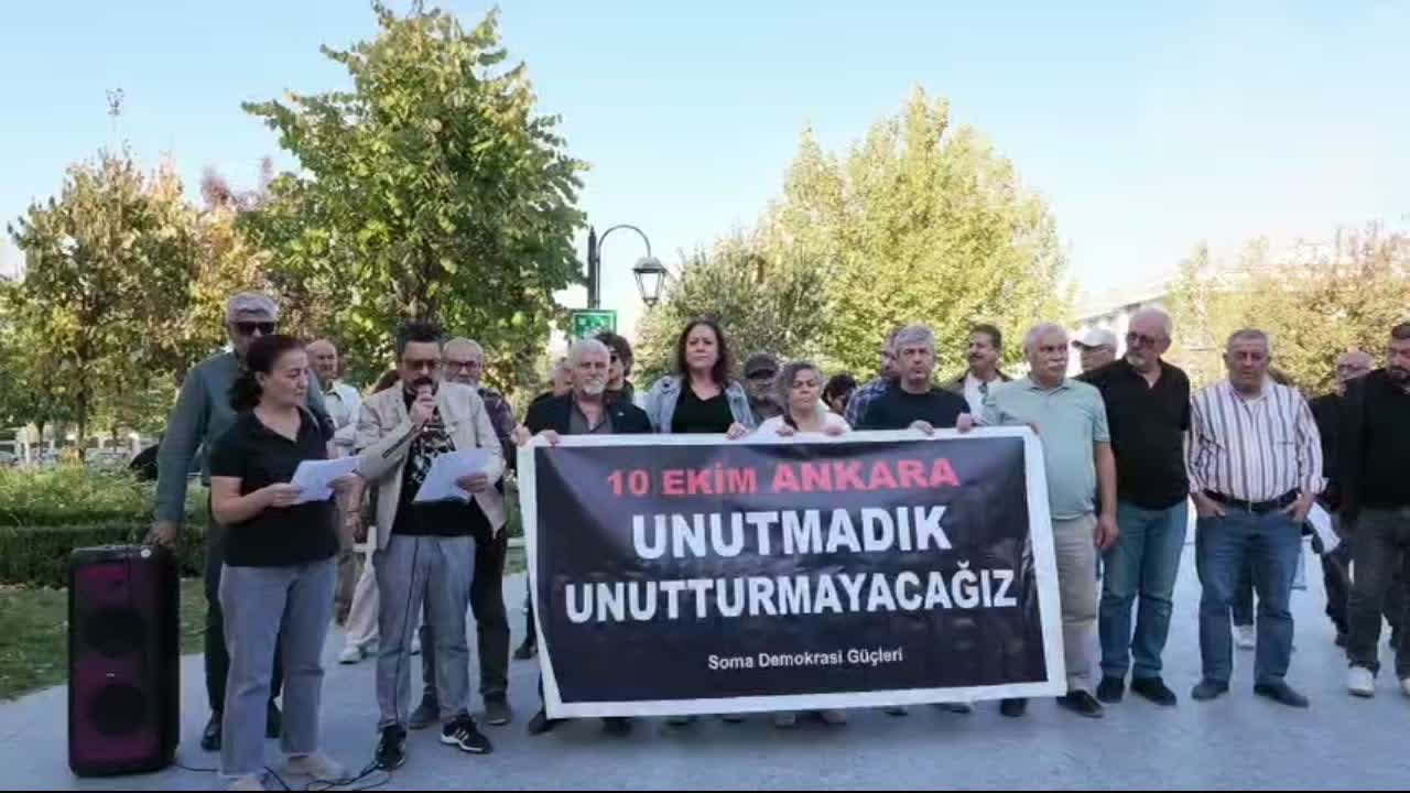 10 Ekim Katliamı'nın 11'inci Yılında Soma'da Anma: 'Unutmadık, Unutturmayacağız