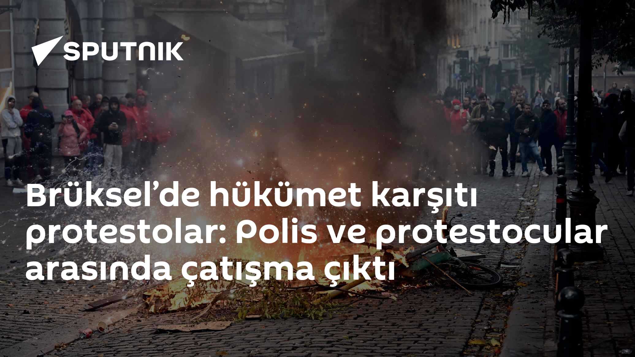 Brüksel'de hükümet karşıtı protesto gerginleşti: Polis göstericilere tazyikli su ve biber gazıyla müdahale etti