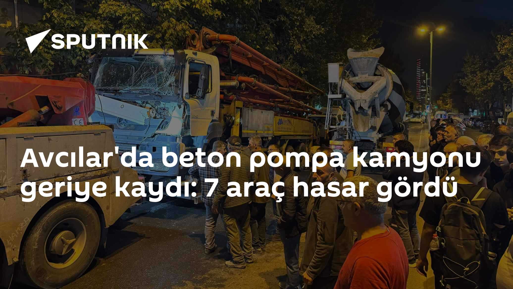 Avcılar'da Kontrolden Çıkan Beton Pompa Kamyonu 7 Araca Çarptı