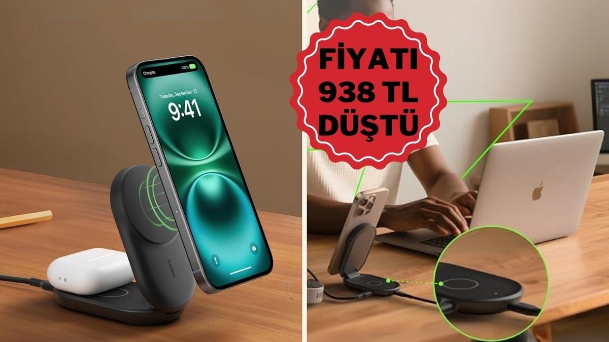 Belkin UltraCharge Şarj İstasyonu İndirimde: Qi2 ve MagSafe Teknolojisiyle Üç Cihazı Aynı Anda Şarj Edin