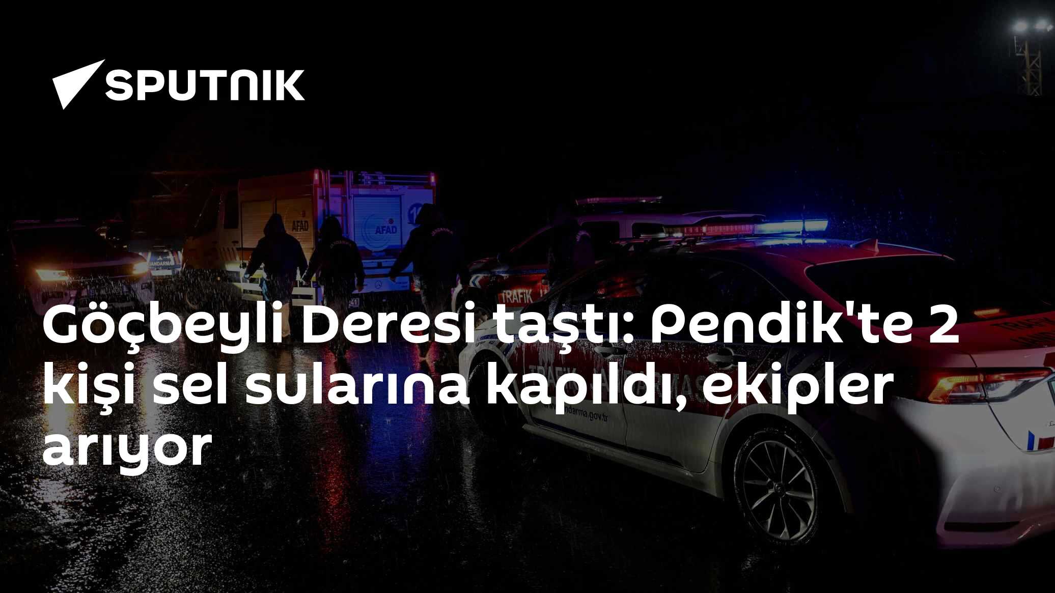 Pendik'te Göçbeyli Deresi taştı: Sel sularına kapılan 2 kişi aranıyor