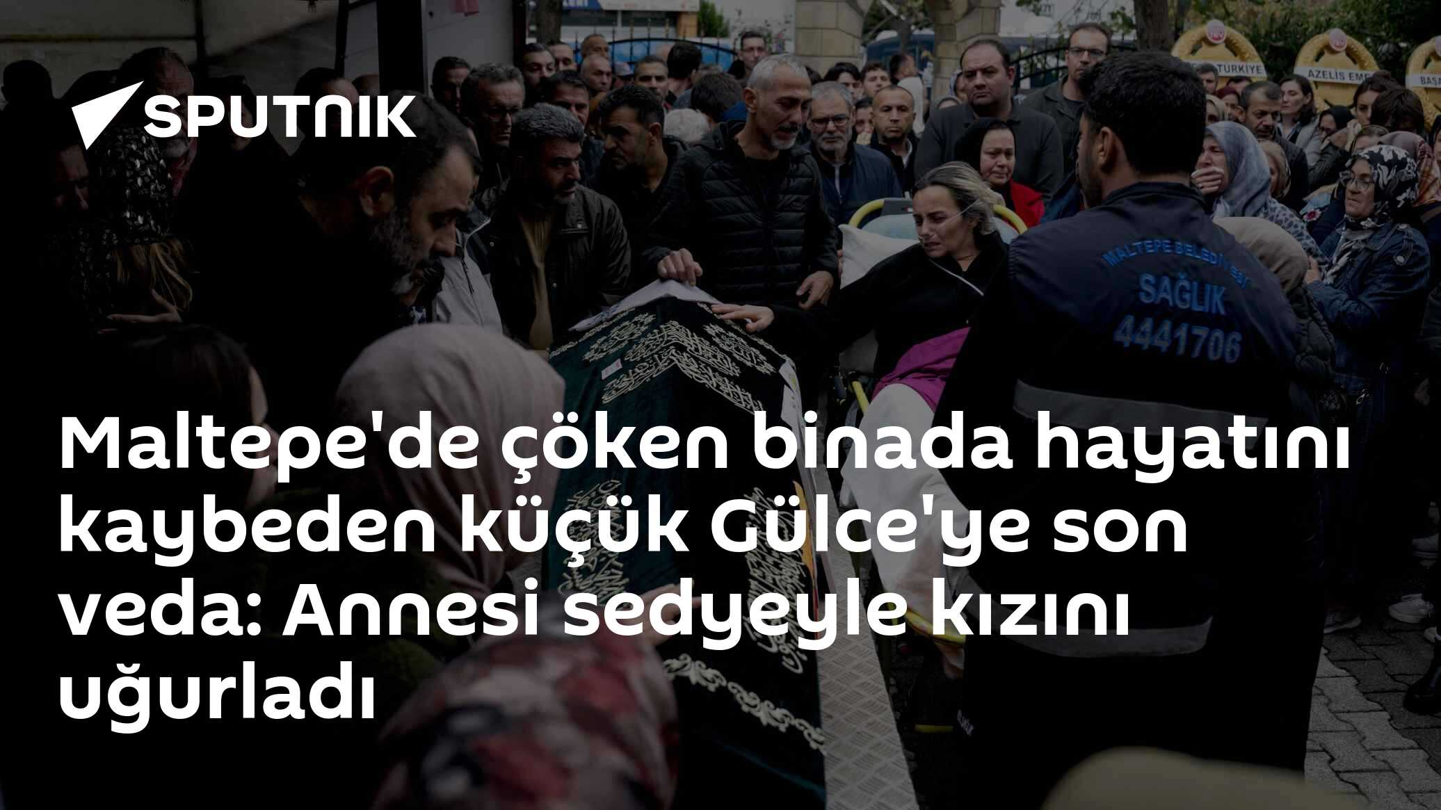 Maltepe'de çöken binanın kurbanı 5 yaşındaki Gülce, annesi sedyeyle uğurladı