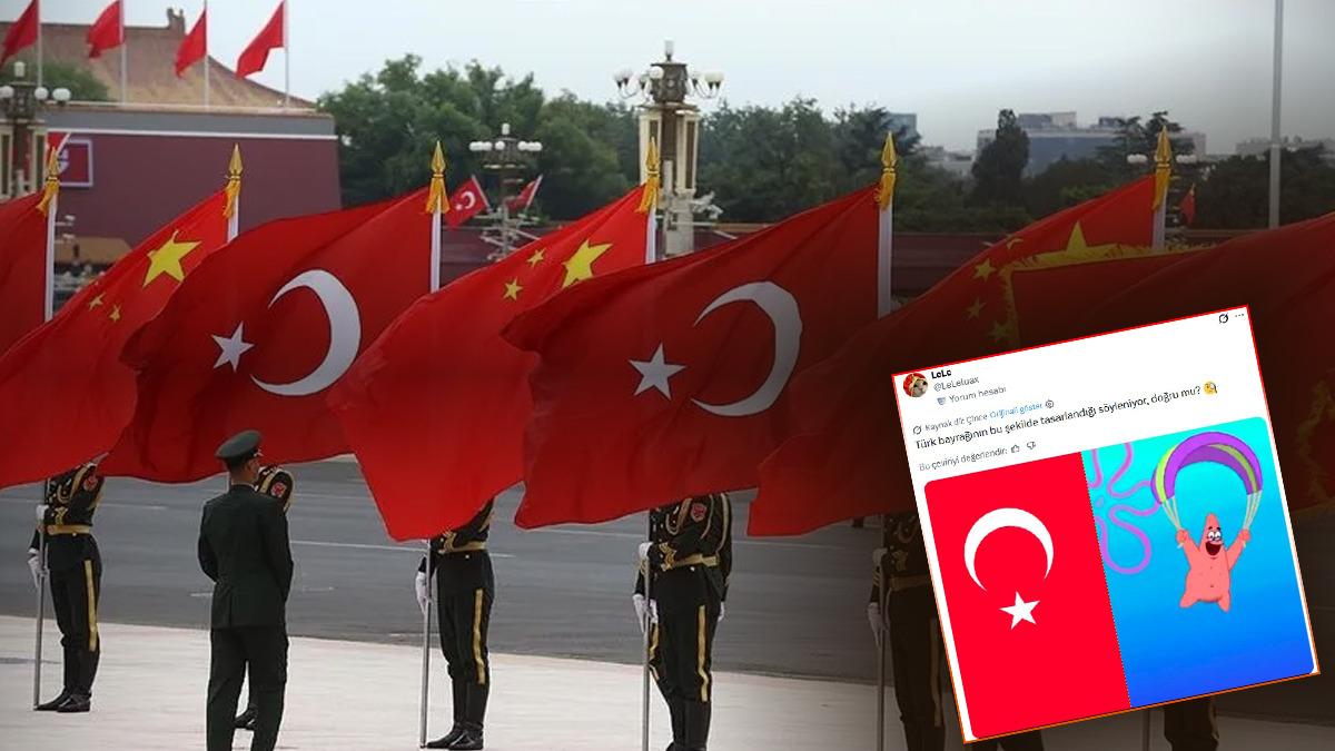 Türk bayrağına yapılan Sünger Bob göndermesi X'te Türk-Çin atışmasını başlattı